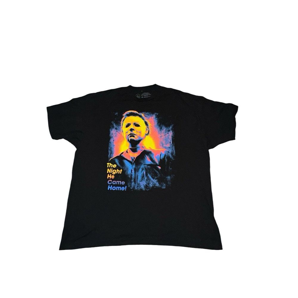 John Carpenter's 2XL  THE NIGHT HE CAME HOME Michael Myers Halloween Shirt black